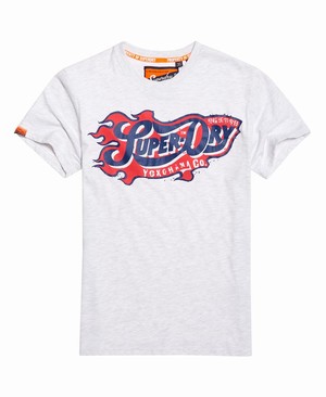 Superdry Heritage Classic Férfi Pólók Fehér | EVSCI1608